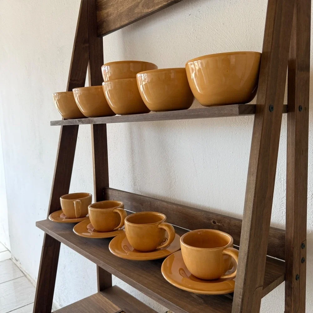 Vintage Pottery Barn‎ Sausalito Amber Cereal Bowl Set 6pc Mexico